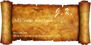 Jónap Kozima névjegykártya